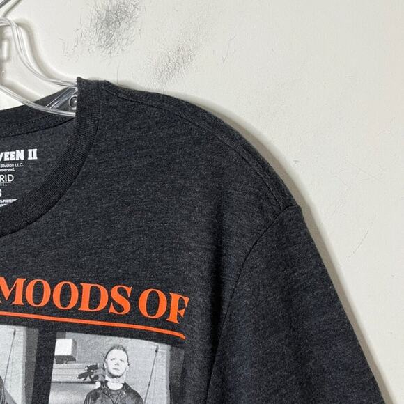 Halloween II Men Graphic T-Shirt S Michael Myers Mood Charcoal Gray Short Sleeve - Picture 4 of 6